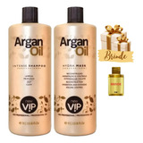New Vip Escova Progressiva Argan Oil Kit 2x 1000 Ml