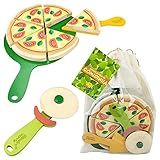 NewArt Toys Brincando De Comidinhas Pizza Com Corte Madeira 390