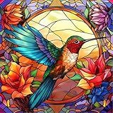 NEWENMO Kits De Pintura De Diamantes Beija Flor Para Adultos Iniciantes DIY 5D Flores Pintura Arte Diamante Com Diamantes Redondos Kit De Pintura De Diamantes De Broca Completa Para Decoração De