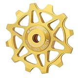 Newmind Polia De Desviador Traseiro Rolamento De Cerâmica Para Bicicleta Roda Jockey Roda De Liga De Alumínio Guia De Câmbio Traseiro Ouro 12T