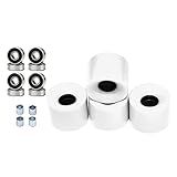 Newmind Rodas De Skate Com Rolamentos 60 Mm Street Wheels Skateboard Tricks Conjunto De 4 Capa Branca Preta