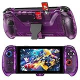 NexiGo Hall Effect Gripcon Com Suporte E Saída HDMI Para Encaixe De TV Joystick Com Sensor De Entrada Para Switch Switch OLED Modo Portátil Porta HDMI E USB 3 0 Compatível Com 4K 1080P Roxo