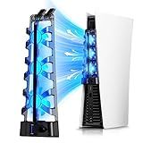 NexiGo PS5 Silent Enhanced Cooling Fan With Adjustable Speed Low Noise Auto Power On Off With USB 3 0 Port Efficient Cooling System For Both Disc And Digital Editions