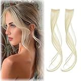 NICENEEDED 2 Peças De Franja Lateral Longa Franja Falsa Franja De Franja De Cabelo Com Clipe De Franja Franja Lateral Frontal Franja Curvada Para Mulheres Uso Diário