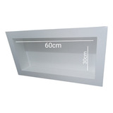 Nicho 60x30x10 Todo Em Porcelanato Branco Para Banheiro 