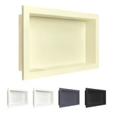 Nicho De Banheiro Porta Shampoo 30x60 Domus Design Cor Marfim