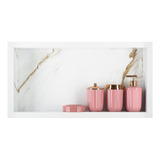 Nicho Em Porcelanato P Banheiro Box Organizador 61x30x11 Cm