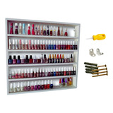 Nicho Organizador Expositor 200 Esmaltes Prateleira Branco