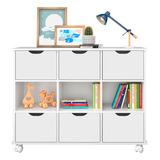 Nicho Organizador Infantil C 6 Gavetas Com Rodizios Qmovi