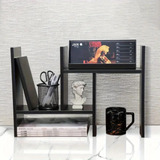 Nicho Organizador Mesa Decorativo Escritório Porta Treco Cor Ônix