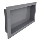 Nicho Para Banheiro E Cozinha Parede Embutir 30x60cm Cores Cor Cinza
