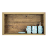 Nicho Para Banheiro Em Porcelanato Porta Shampoo 61x30x11 Cm
