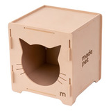 Nicho Para Gato Mdf Cru Com Carpete Arranhador Playgroud