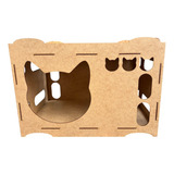 Nicho Para Gatos Casinha Em Mdf Caminha Toca Pet 2 Andares