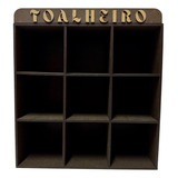 Nicho Porta Toalha 9 Unidades Mdf Para Barbearia E Salão