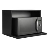 Nicho Suporte Para Microondas Em Mdf Na Parede Cozinha Preto Maclavi Móveis