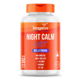 Night Calm Rest Melatonina Mio inositol Magnésio Quelato L glicina Taurina E Vitamina B6 60 Comprimidos Biogens