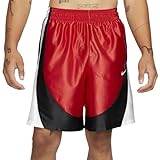 Nike Bermuda De Basquete Masculina Dri-fit Durasheen 28 Cm, Vermelho/branco/preto, G