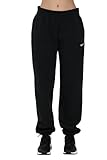 Nike Calça De Moletom Feminina NSW Sportswear Essential Fleece Preto Branco PP