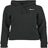 Nike Moletom Feminino De Lã Com Capuz Preto Branco P