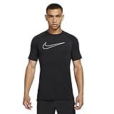 Nike Pro Dri FIT Camiseta Masculina Slim Fit De Manga Curta Dri Fit Preto Branco G