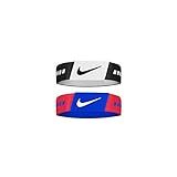 Nike Pulseiras Baller Bands (preto/branco/vermelho Universit Rio/azul Piloto, Extra Pequeno)