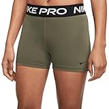 Nike Shorts Feminino Pro 365 7,6 Cm, Oliva/preto/preto, X-large