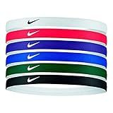 NIKE Swoosh 6 Pack Printed Headbands  Multicolor    Silicone Grips   Unisex