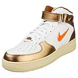 Nike Tênis Masculino Air Force 1 Mid QS Branco Total Orange Ale Brown DH5623 100 Branco Total Orange Ale Brown B 42 BR