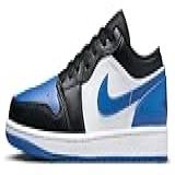 Nike Tênis Masculino Air Jordan 1 Low Branco Azul Royal Preto Branco 9