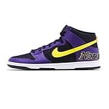 Nike Tênis Masculino Dunk High EMB Lakers Preto Amarelo Opti Roxo DH0642 001 Roxa 43