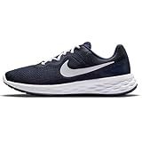 Nike Tênis Masculino Revolution 6, Midnight Azul-marinho Obsidiana Cinza Ardósia Branca, 40