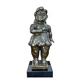 Nileebuker Estátua De Mulher Gorda Em Pé De Bronze, Réplica Da Famosa Escultura Assinada Por Fernando Botero, 31,5 Cm A