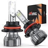 Nilight 9007 Lâmpadas De Farol De LED 350 Mais Brilhantes 50W 1000LM HB5 LED High Low Beam Kit De Conversão De Farol De Farol 6000K Branco Frio Tamanho Mini Pacote Com 2
