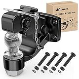 Nilight Conjunto De Engates De Reboque Pintle Hook Para Receptor Bola De Engate De 5 Cm Com Kit De Montagem Parafuso Preto De 5 443 Kg Ajustável Revestido A Pó 2 Anos De Garantia