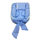 Ninho Luxo Lace Com Alça zíper colchão De Espuma Azul Bebê