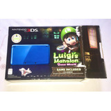 Nintendo 3ds Cobalt Blue With Luigi's Mansion Dark Moon 3ds