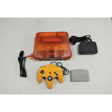 Nintendo 64 Sabores Tangerina Laranja Transparente Translucido Controle Cabos