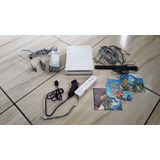 Nintendo Wii Branco Completo Com Chip Programas Tudo 100 H8