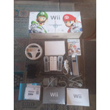 Nintendo Wii Completo   Hd Com Mais De 50 Jogos   Volante Nunchuck   2 Wiimote