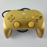 Nintendo Wii Pro Classic Controller Dourado