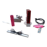 Nintendo Wii Vermelho Translucido Completo