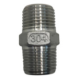 Niple Duplo Aço Inox 304 Conexão Rosca 1 2 150lbs