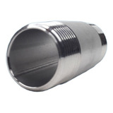 Niple Duplo Liso Em Aço Inox 304 Com Rosca Bsp 1 4