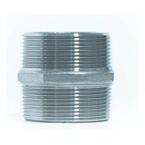 Niple Duplo Sextavado Aço Inox 316 Rosca Bspt Ø 1 2