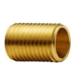 Niple Latao Corrido Liso Longo Amarelo 30mm X 1 2 X 1 2