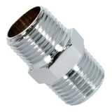 Niple Nipel Latão Cromado Conexão Metal Rosca 1 2x1 2