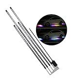 Nitiaukely APP Controls Conjunto De Tiras De Luz Neon Decorativas Para Carro Caminhonete Van SUV 4 Peças De Fita De Iluminação LED Sob Brilho 90 X 150 Cm