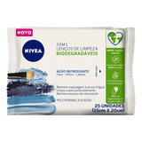 Nivea 3 Em 1 Ação Refrescante Lenço Demaquilante 25 Unidades