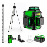 Nível A Laser 12 Linhas Verde Huepar C Tripé receptor régua